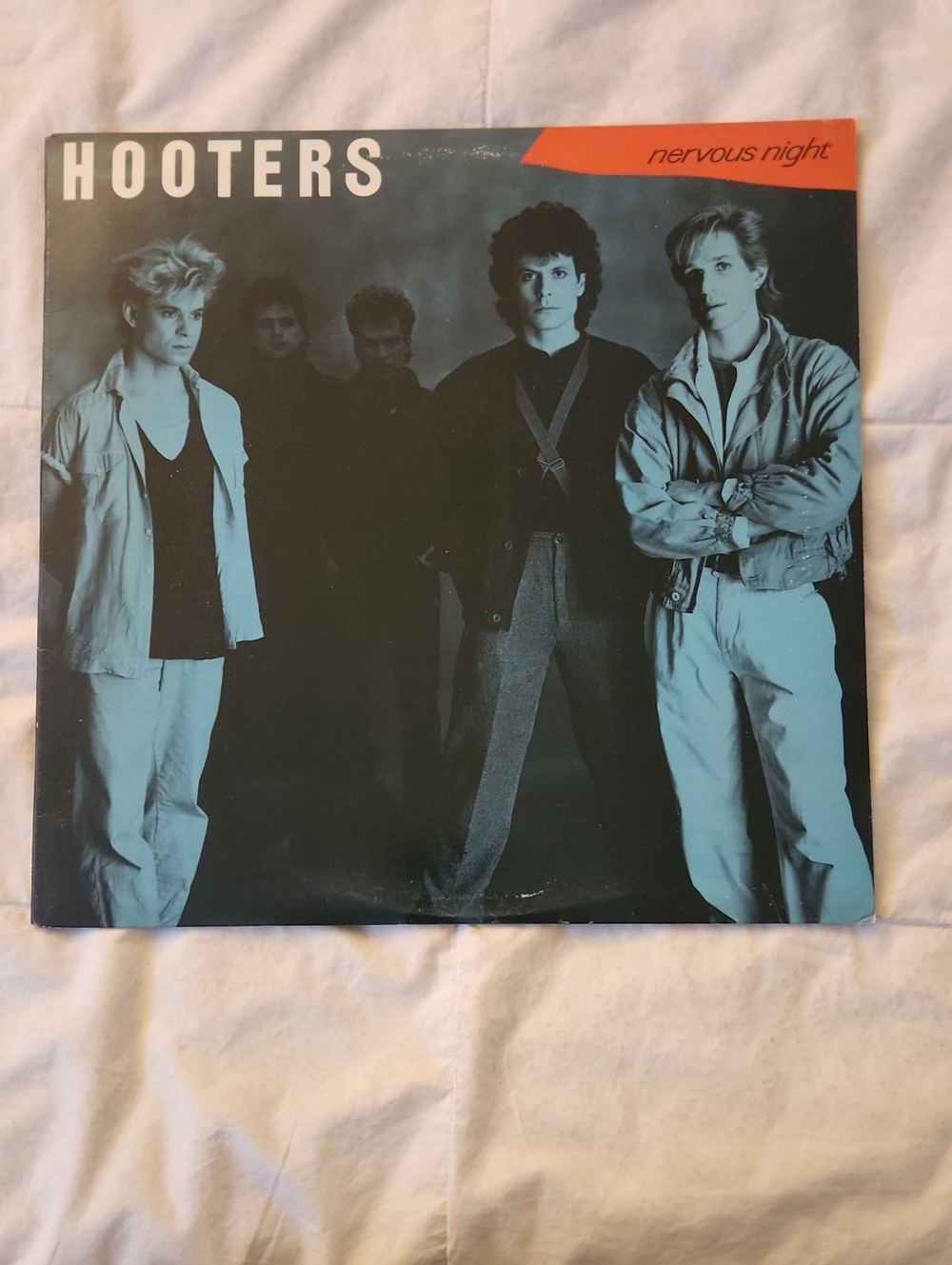 Hooters "Nervous Night" LP — Black & Teal Cover with Orange Accent